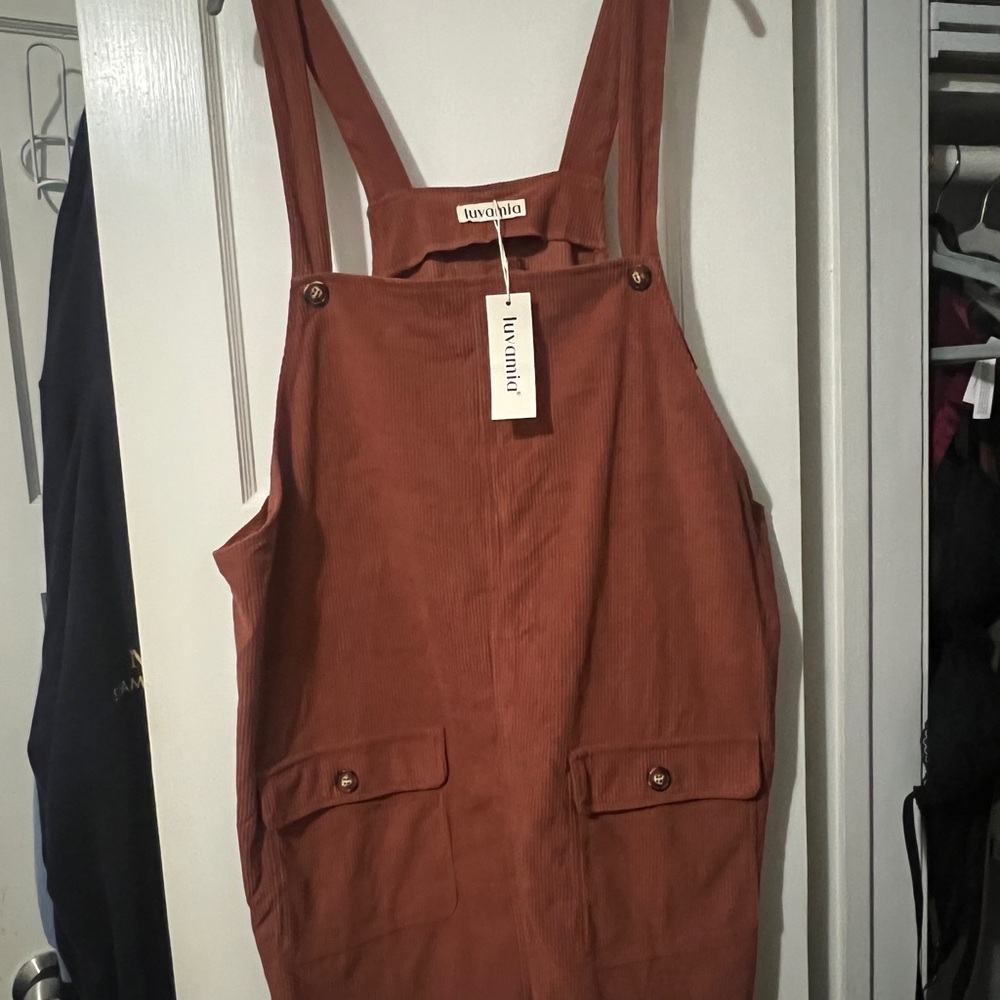 Luvamia Rust Corduroy Dress